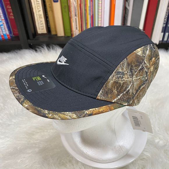 NIKE REAL TREE AW84 5 PANEL HAT BLACK "NWT" - Picture 3 of 4
